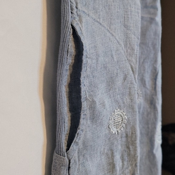 LINA Tomei Linen Embroidered Hem Dress - Picture 13 of 13